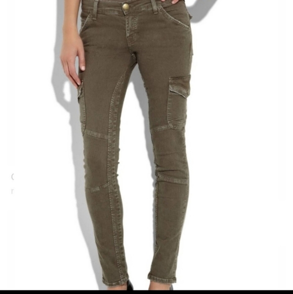 CurrentElliot Kardasian Olive Denim Cargo Pants - Picture 2 of 8